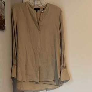 Theory Beige Long Sleeve Top